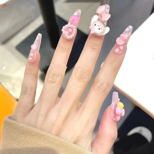 H118 CINNAMOROLL STILETTO HANDMADE NAIL