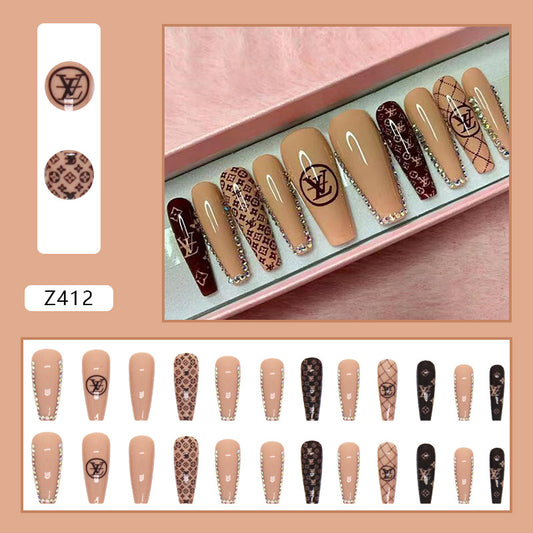 L3  CHARMING COFFEE LOVER LOONG NAIL