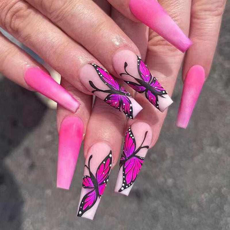 L11 SEMIDOUBLE PINK BUTTERFLY LONG NIAL