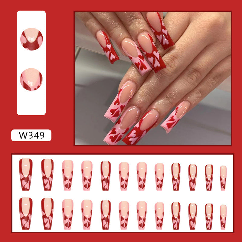 L2 PARIS SEDUCTIVE RED HEART LONG NAIL