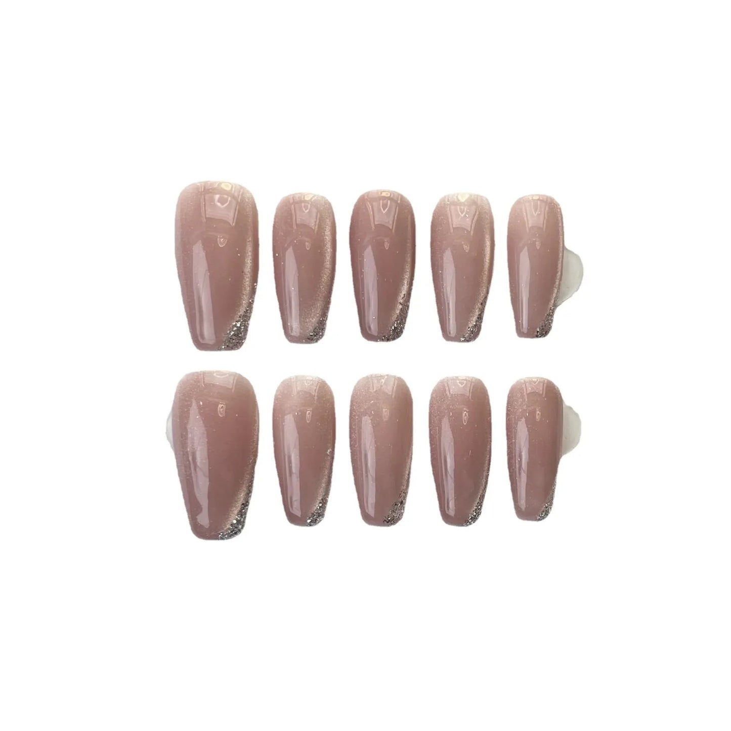 H121 NUDE PINK FRENCH HANDMADE NAIL