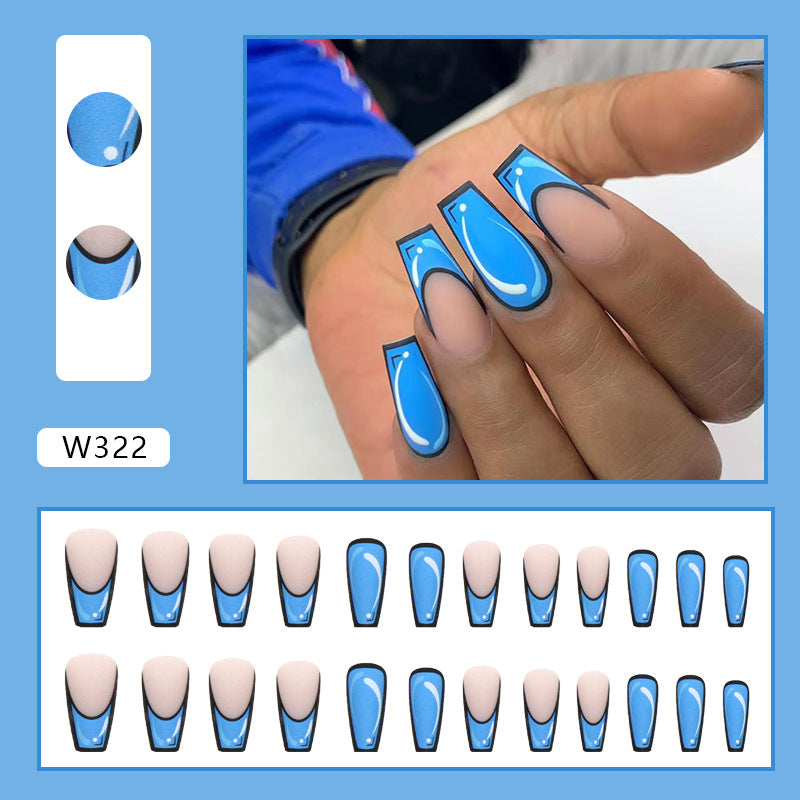 M21  FANCY BLUE COMIC  MEDIUM NAIL