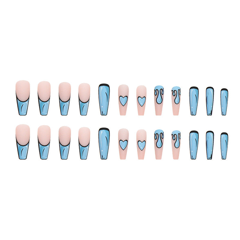 L15 FRESH COMIC STYLE PINK WITH BLUE LONG NAIL