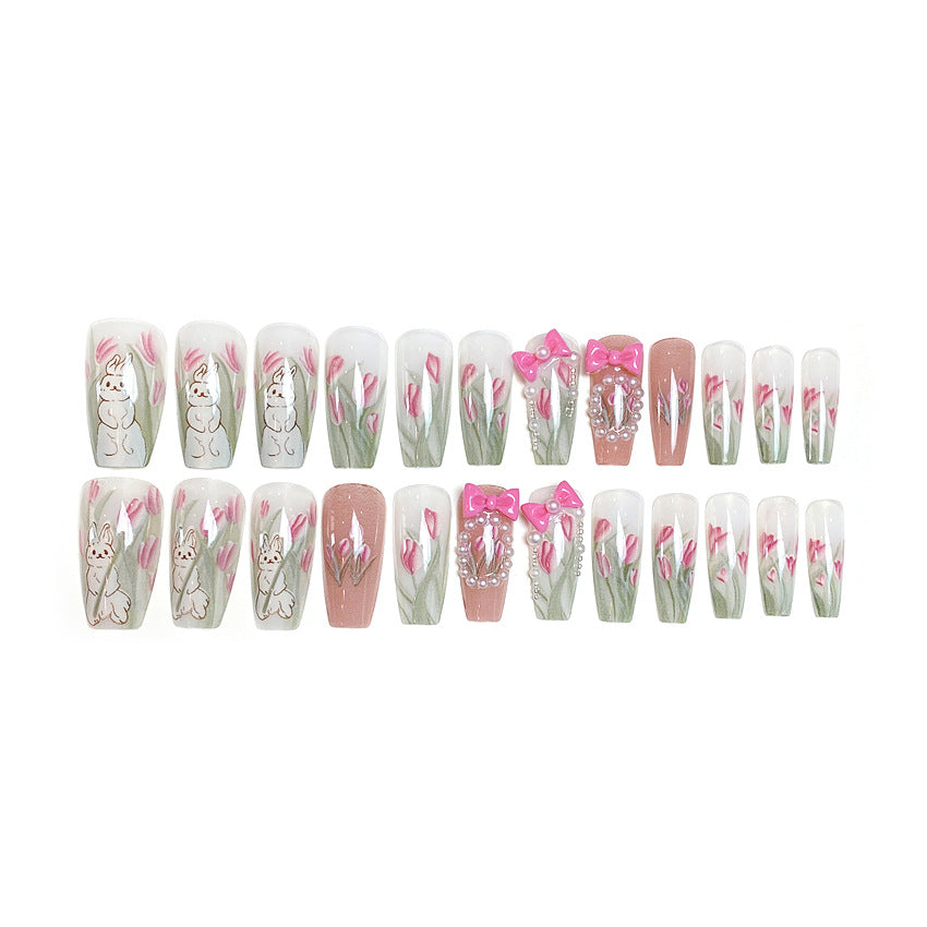 F2 Tulip Bow Rabbit MEDIUM NAIL