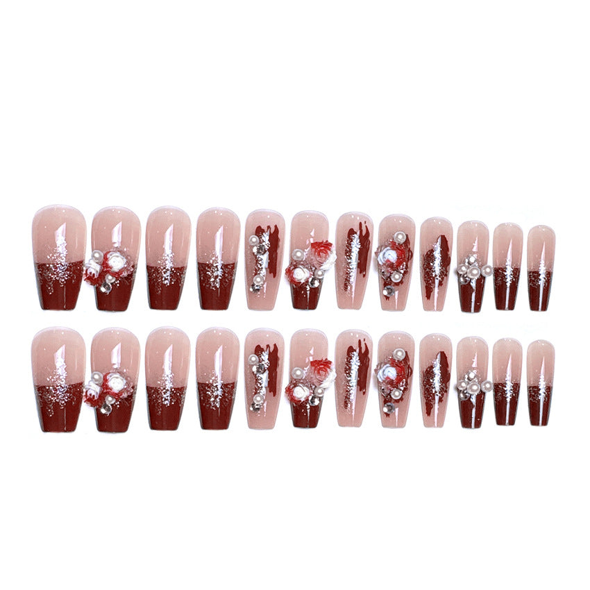 F4 Hawthorn colored camellia MEDIUM NAIL