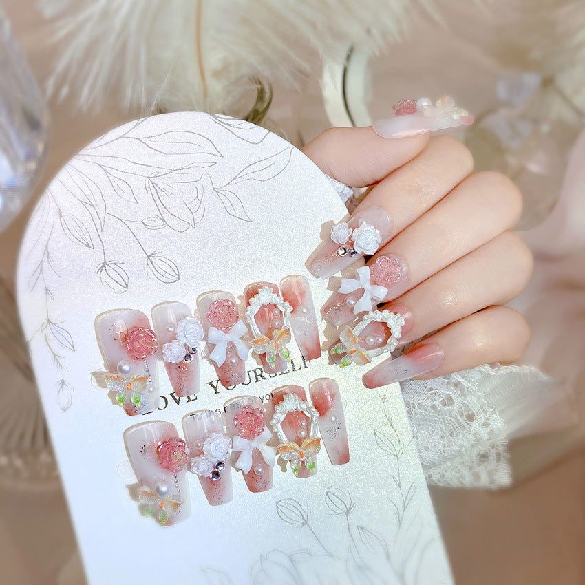 F11 Gentle Bride Bow MEDIUM NAIL