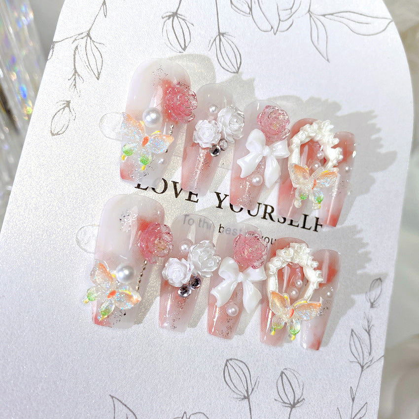 F11 Gentle Bride Bow MEDIUM NAIL