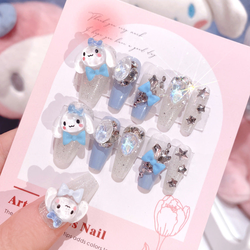 F16 Cute light Blue Jade Cinnamoroll MEDIUM NAIL