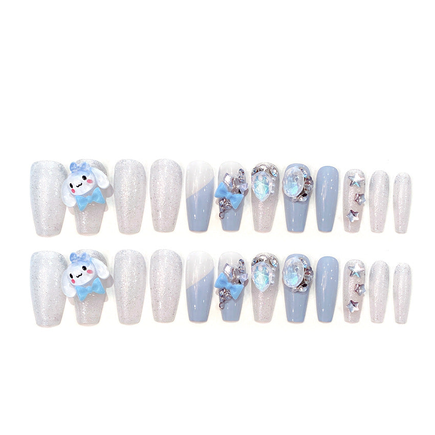 F16 Cute light Blue Jade Cinnamoroll MEDIUM NAIL