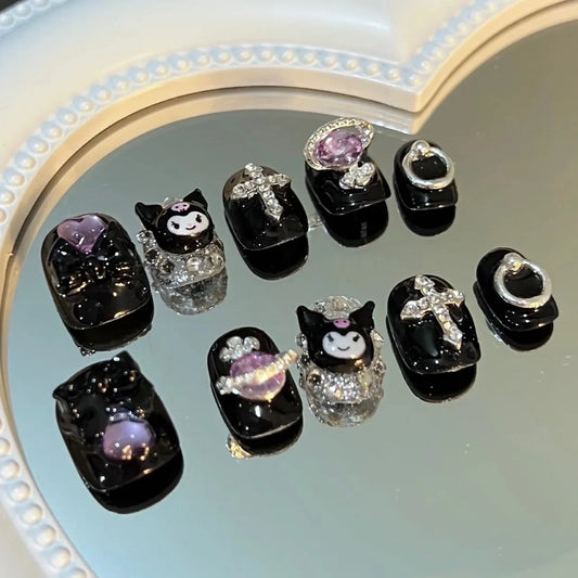 H110 KUROMI LOVE HANDMADE NAIL