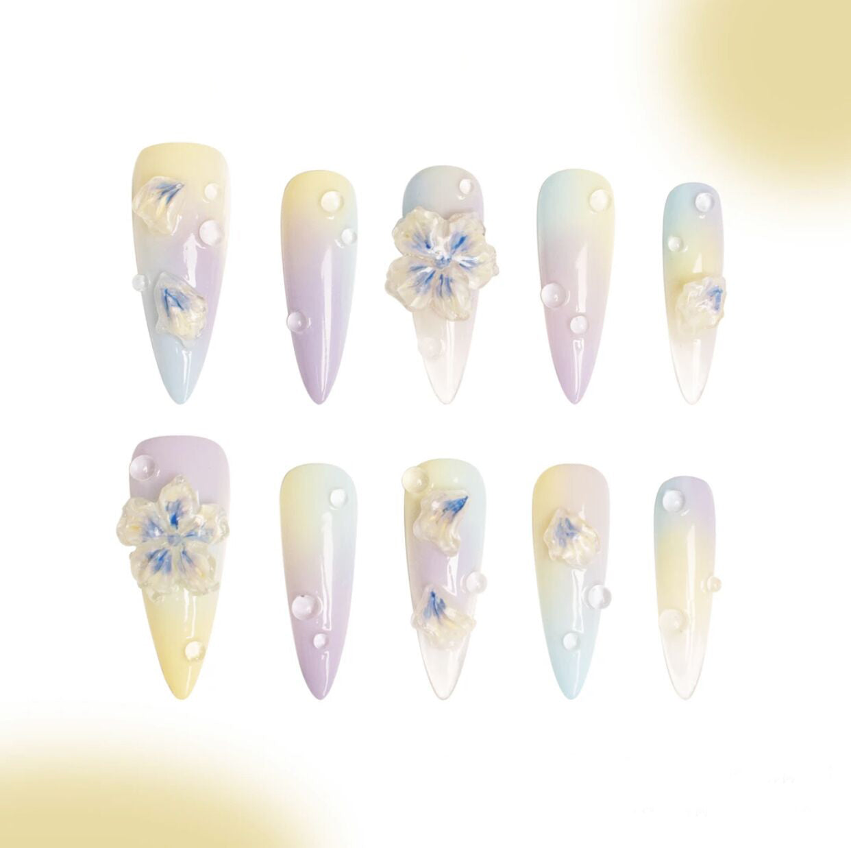 H319 glaze Ice Peach Blossom HANDMADE NAIL