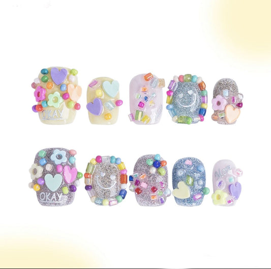 HG7 Summer series macaron candy chain HANDMADE NAIL