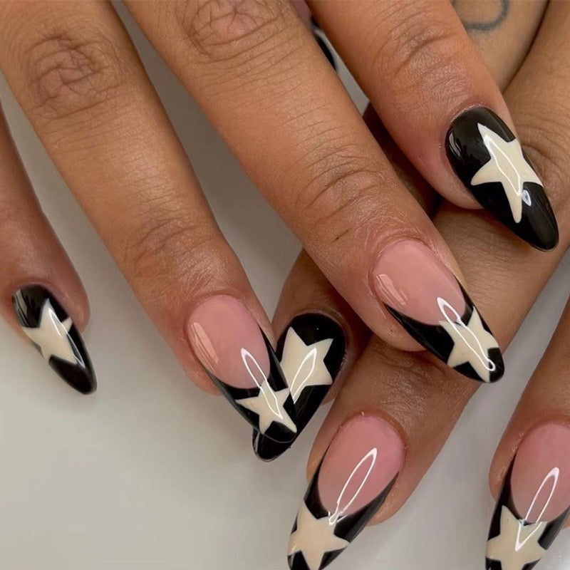 M42 FRENCH MILKY WHITE PENTAGRAM MEDIUM NAIL