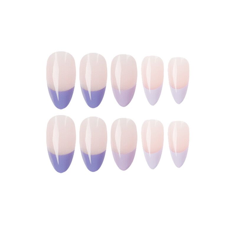 M46 NANY PINK PURPLE BLUE WHITE MEDIUM NAIL